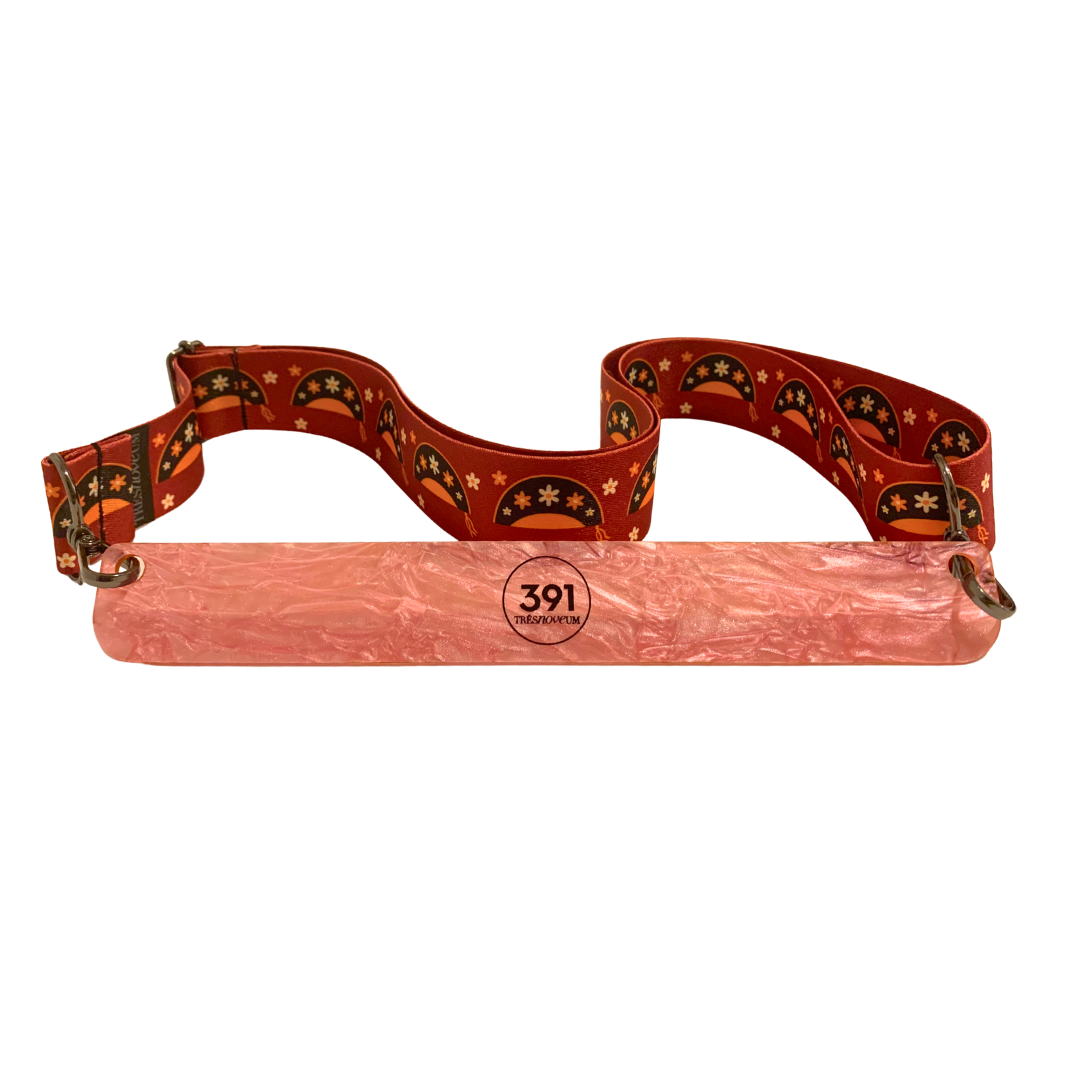 Asa Branca — 391 A22J · Marcador Página Acrílico Leitoso Marmorizado Rosa